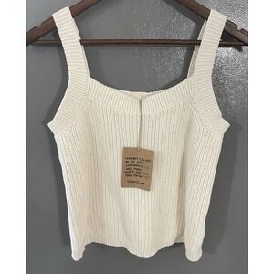 Toad & Co 2025 Bianca Crew Tank Top Off White Cream Boho Festival Concert